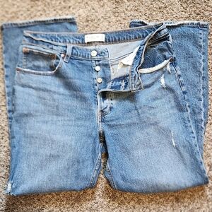 Abercrombie Low Rise Baggy Button Fly Jeans Sz 30S/10P